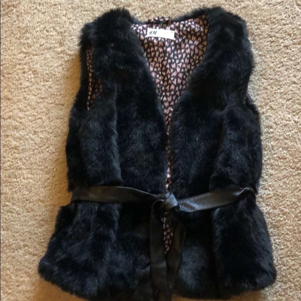 Girls Fur Faux Vest